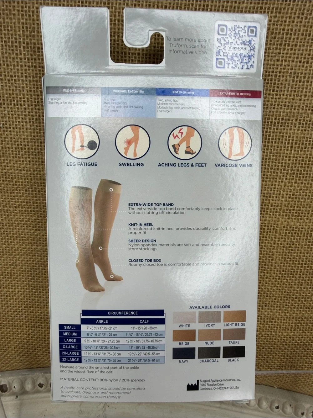 Truform Lites Ladies Sheer Knee Highs - Black